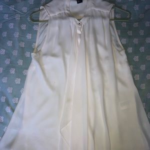 White flowing chiffon blouse